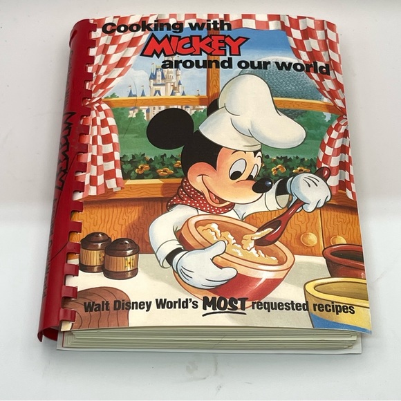 Disney Other - Vintage 1986 Disney Cooking With Mickey Spiral Cookbook Walt Disney World